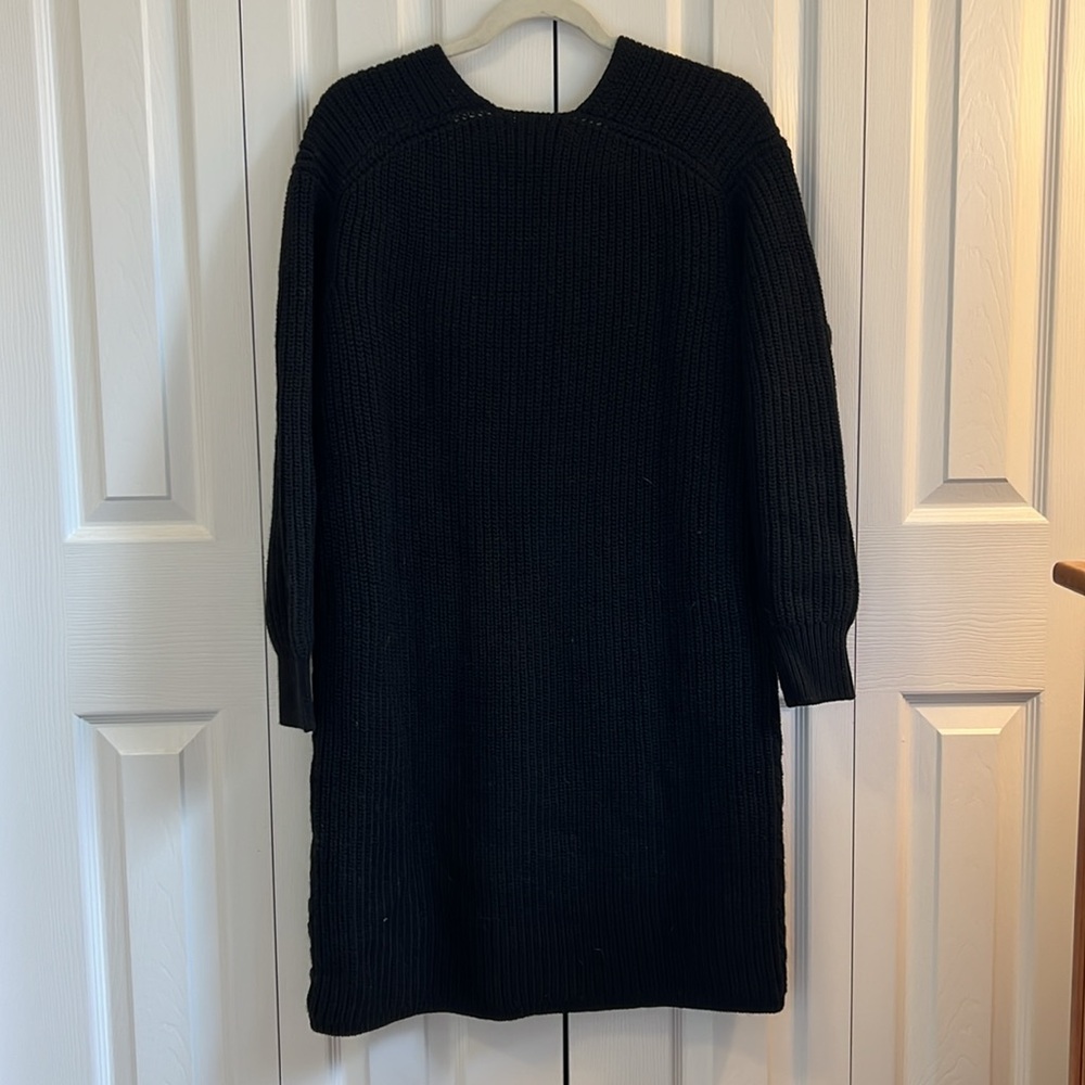 NWT Aritzia Wilfred Seville Merino Wool Sweater Dress in Black - Picture 8 of 8